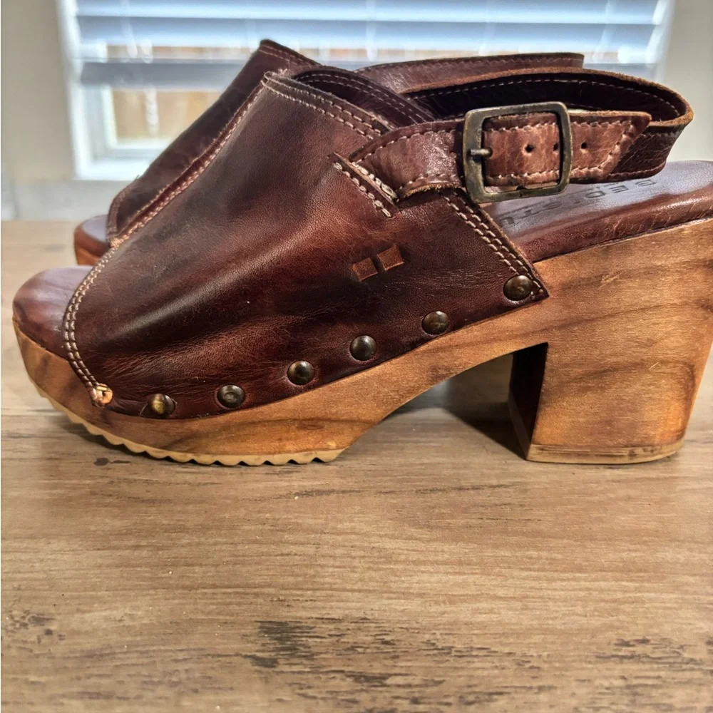 Women’s Bed Stu Marie Brown Leather Mules In Teak - Picture 12 of 16